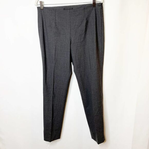Theory Pants Womens Wool Blend Straight Trouser Pant Ladies Size 6 Gray - Picture 1 of 7